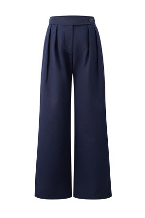Versatile Wide-Leg Pants for Women - Tencel Cotton, Three-Dimensional, Double-Pleated Design for Autumn and Winter Casual Style