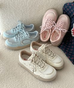 Versatile Women's Training Sneakers - Breathable Soft Sole White Sneakers for Summer 2025 - Trendy Skate Shoes