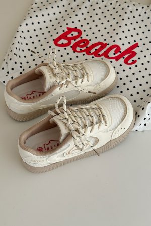 Versatile Women's Training Sneakers - Breathable Soft Sole White Sneakers for Summer 2025 - Trendy Skate Shoes