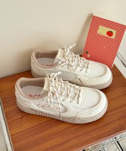 Versatile Women's Training Sneakers - Breathable Soft Sole White Sneakers for Summer 2025 - Trendy Skate Shoes