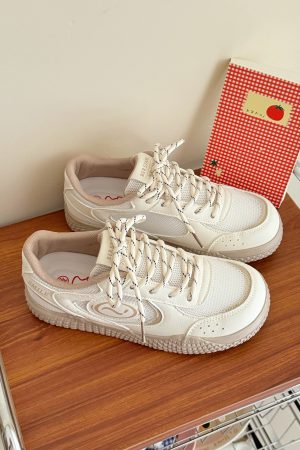Versatile Women's Training Sneakers - Breathable Soft Sole White Sneakers for Summer 2025 - Trendy Skate Shoes