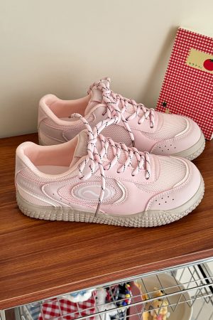 Versatile Women's Training Sneakers - Breathable Soft Sole White Sneakers for Summer 2025 - Trendy Skate Shoes