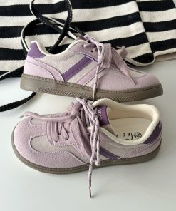 Versatile Women's White Training Sneakers - Soft Sole Casual Skate Shoes, 2025 Spring Style, Trendy Comfort for Active Lifestyle