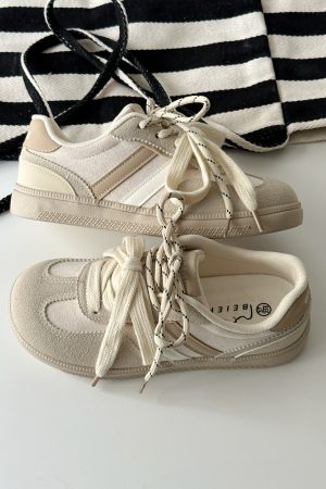 Versatile Women's White Training Sneakers - Soft Sole Casual Skate Shoes, 2025 Spring Style, Trendy Comfort for Active Lifestyle