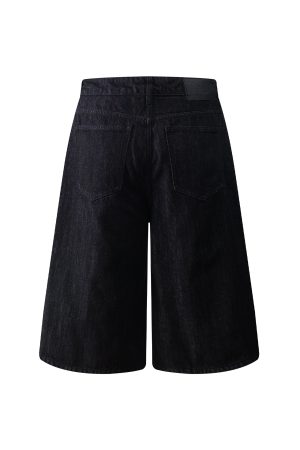Vintage American Button Fly Raw Denim Shorts for Summer - High Street Cleanfit Style, 90s Inspired, Casual Wear