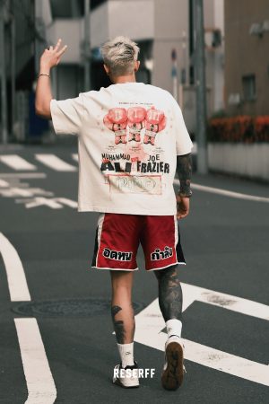 Vintage American Century Battle T-Shirt - Heavyweight Loose Fit Short Sleeve Pure Cotton - Streetwear Style