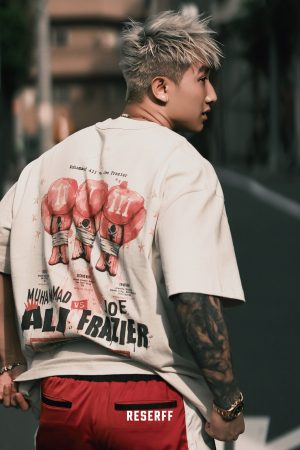 Vintage American Century Battle T-Shirt - Heavyweight Loose Fit Short Sleeve Pure Cotton - Streetwear Style