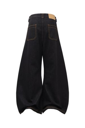 Vintage American Distressed Cocoon Scythe Pants - Relaxed Loose Banana Jeans for Trendy Y2K Style