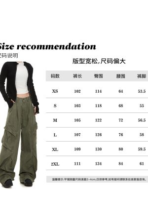 Vintage American-Style Cargo Pants for Women - Multi-Pocket Pleated Wide-Leg Trendy Streetwear Casual Trousers