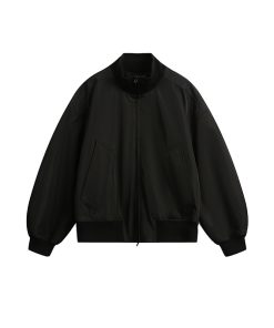 Vintage American-Style High Street Stand Collar Baseball Flight Jacket for Men and Women, Loose Fit Spring Autumn Outerwear