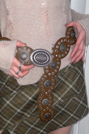 Vintage American Style Women's Western Cowboy Belt - High-End Slimming Waist Cincher for Skirts and Jeans