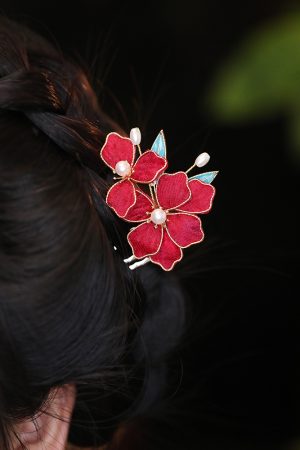 Vintage Autumn Hair Accessories Set - Ancient Style Hairpins, Qipao Hairpins, Bun Ornaments, Hanfu Accessories for Traditional Looks