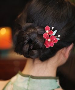 Vintage Autumn Hair Accessories Set - Ancient Style Hairpins, Qipao Hairpins, Bun Ornaments, Hanfu Accessories for Traditional Looks