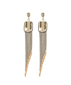 Vintage Baroque Tassel Long Handmade Earrings with Pearl Detail - Unique Elegant Trendy Ear Accessories for Women
