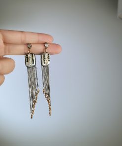 Vintage Baroque Tassel Long Handmade Earrings with Pearl Detail - Unique Elegant Trendy Ear Accessories for Women
