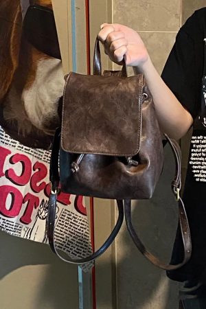 Vintage Black Backpack for Women - Compact Minimalist Shoulder Bag, Xiaohongshu Style, Versatile Literary Design for Summer 2025