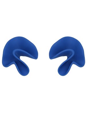 Vintage Blue Earrings with Unique Design, Minimalist Mosquito Coil Ear Clips, Flattering to Complexion, Versatile Fashion Accessory