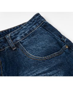 Vintage Blue Summer Whisker American Straight Loose Wide-Leg Long Jeans for Women - 90s Inspired Denim Fashion