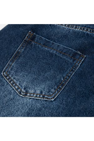 Vintage Blue Summer Whisker American Straight Loose Wide-Leg Long Jeans for Women - 90s Inspired Denim Fashion
