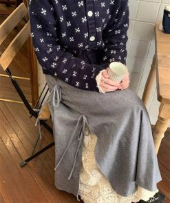 Vintage Crochet Knitted Cardigan with Doll Collar in Pumpkin Angora Velvet - Cute 90s Inspired Sweater