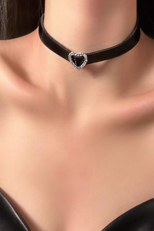 Vintage Dark Cross Thorn Rose Choker Necklace for Women - Sweet Cool Spicy Girl Collar Accessory