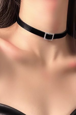 Vintage Dark Cross Thorn Rose Choker Necklace for Women - Sweet Cool Spicy Girl Collar Accessory