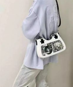 Vintage Denim Crossbody Bag for Women, Trendy Japanese Style Underarm Handbag, Small Appetite Design, Fashionable Shoulder Bag