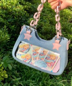 Vintage Denim Crossbody Bag for Women, Trendy Japanese Style Underarm Handbag, Small Appetite Design, Fashionable Shoulder Bag