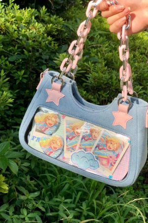 Vintage Denim Crossbody Bag for Women, Trendy Japanese Style Underarm Handbag, Small Appetite Design, Fashionable Shoulder Bag
