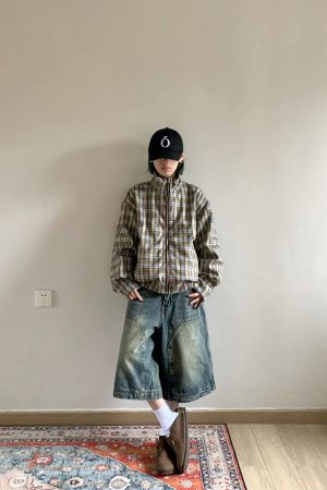 Vintage Distressed Washed Denim Shorts for Men and Women - Summer High-End Loose Wide-Leg Straight Casual Capris