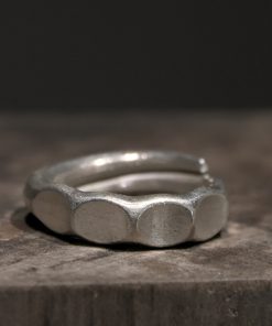 Vintage Ethnic Curved Tail Flower Handmade Silver Ring for Men and Women - Artistic Fashion Jewelry