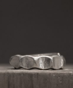 Vintage Ethnic Curved Tail Flower Handmade Silver Ring for Men and Women - Artistic Fashion Jewelry