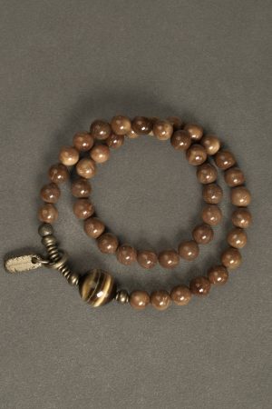Vintage Ethnic Double Circle Bead Bracelet for Women and Men, Trendy Cultural Accessories, Original Buddhist Style Jewelry