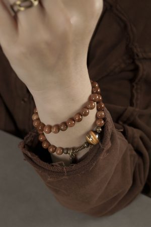 Vintage Ethnic Double Circle Bead Bracelet for Women and Men, Trendy Cultural Accessories, Original Buddhist Style Jewelry