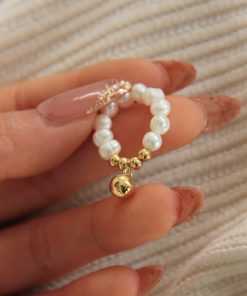 Vintage European American Natural Millet Freshwater Pearl Gold Beads Pendant Bracelet and Necklace Set