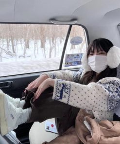 Vintage Fair Isle Pumpkin Snowflake Sweater Cardigan for Women - 2025 Knit Top for Christmas and Holiday Style