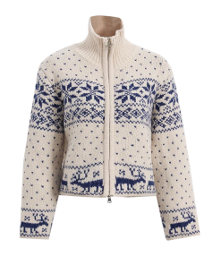 Vintage Fair Isle Pumpkin Snowflake Sweater Cardigan for Women - 2025 Knit Top for Christmas and Holiday Style