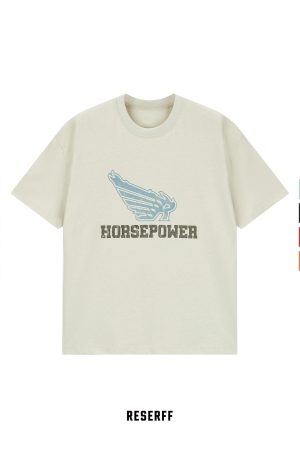 Vintage Flame Wings Heavyweight Cotton Short Sleeve T-Shirt for Men, American Style, High Street Fashion, Retro 90s Casual Wear