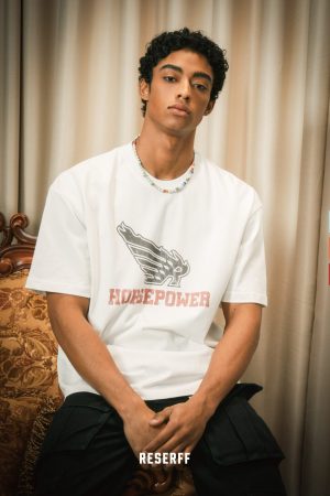 Vintage Flame Wings Heavyweight Cotton Short Sleeve T-Shirt for Men, American Style, High Street Fashion, Retro 90s Casual Wear