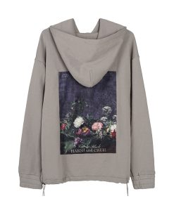 Vintage Floral Oil Painting Hoodie - Trendy Y2K Aesthetic, Ins Style, Artistic Design, Comfortable Streetwear for Fashion Lovers