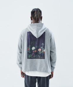Vintage Floral Oil Painting Hoodie - Trendy Y2K Aesthetic, Ins Style, Artistic Design, Comfortable Streetwear for Fashion Lovers