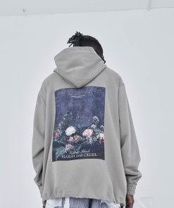Vintage Floral Oil Painting Hoodie - Trendy Y2K Aesthetic, Ins Style, Artistic Design, Comfortable Streetwear for Fashion Lovers