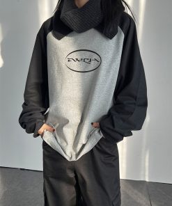 Vintage Floral Raglan Long Sleeve T-shirt in Blue Gray and White - 90s Inspired Design with Roaring Beast Logo