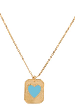 Vintage French Red Heart Pendant Necklace for Women - Layered Square Design, Elegant Collarbone Sweater Chain, Retro Fashion Accessory
