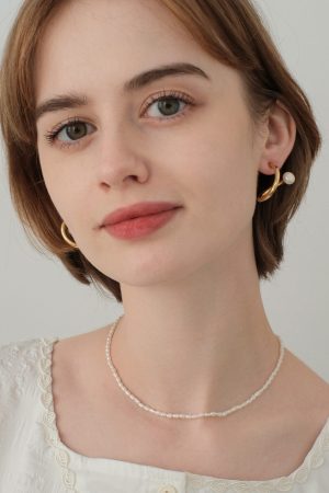 Vintage French Spiral Line Metal Earrings with Natural Pearl Ear Clips for Women, 925 Silver, Elegant Fashion Jewelry