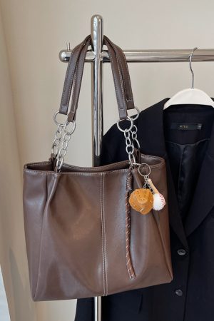 Vintage French-Style Large Capacity Tote Bag for Women - Spring/Summer 2025 Fashion Shoulder Bag for Students and Commuters