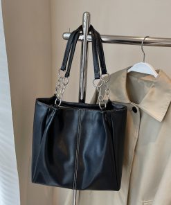 Vintage French-Style Large Capacity Tote Bag for Women - Spring/Summer 2025 Fashion Shoulder Bag for Students and Commuters