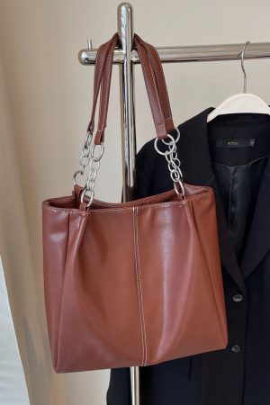 Vintage French-Style Large Capacity Tote Bag for Women - Spring/Summer 2025 Fashion Shoulder Bag for Students and Commuters