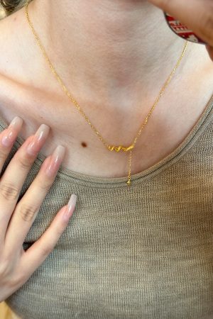 Vintage Gold Snake Pendant Necklace with Four-Pointed Star, Minimalist Collarbone Chain for Women, Year of the Snake Jewelry