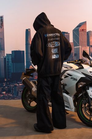 Vintage Heavy-Duty Washed Loose-Fitting Hoodie - Harshandcruel Style, 90s Inspired, Streetwear Fashion for Casual Looks